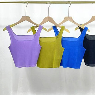 Áo Thun Miyake Nữcroptop slim-fit thời thượng, đơn giản mà trendy