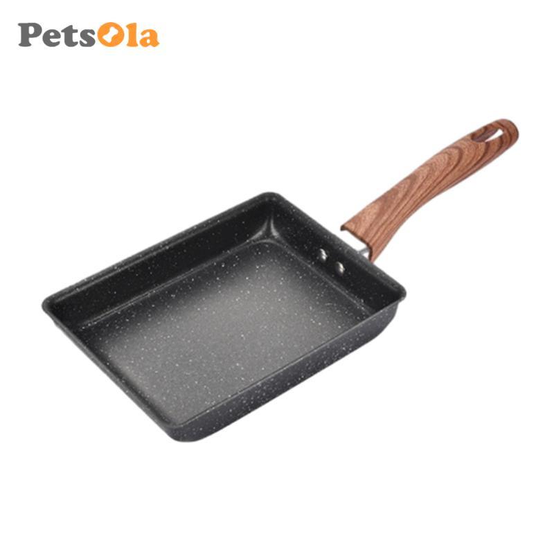 PETSOLA Chảo Chiên Trứng Dụng Cụ Ăn Sáng Tamagoyaki Nhật Bản Omelette Chảo Nồi Chảo Pancake Cho Dã Ngoại Nhà Bếp Cắm Trại Tiệc Gia Đình