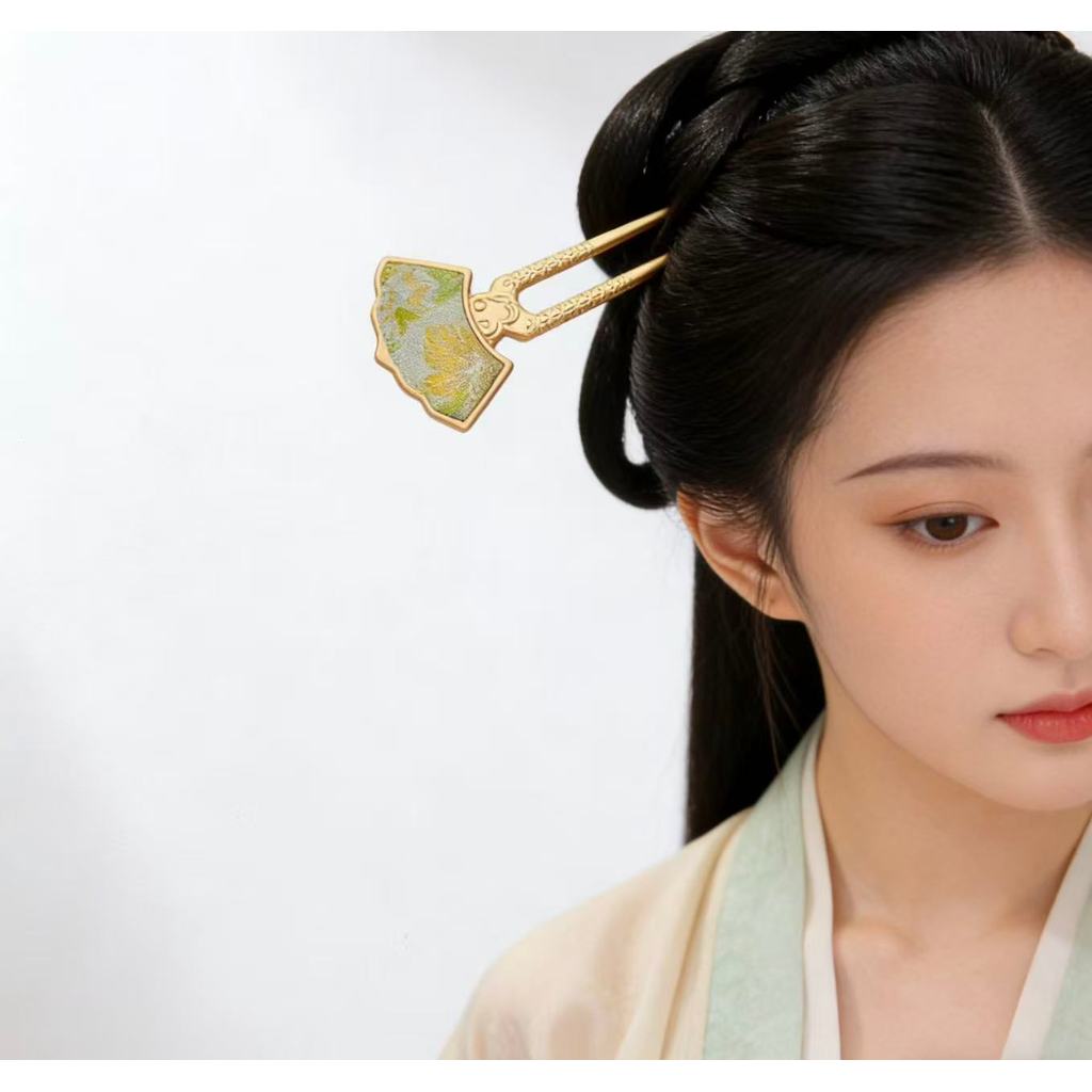 Kẹp tóc dài phong cách Trung Hoa Song Jinxiangyun, thủ công, phụ kiện tóc hàng ngày