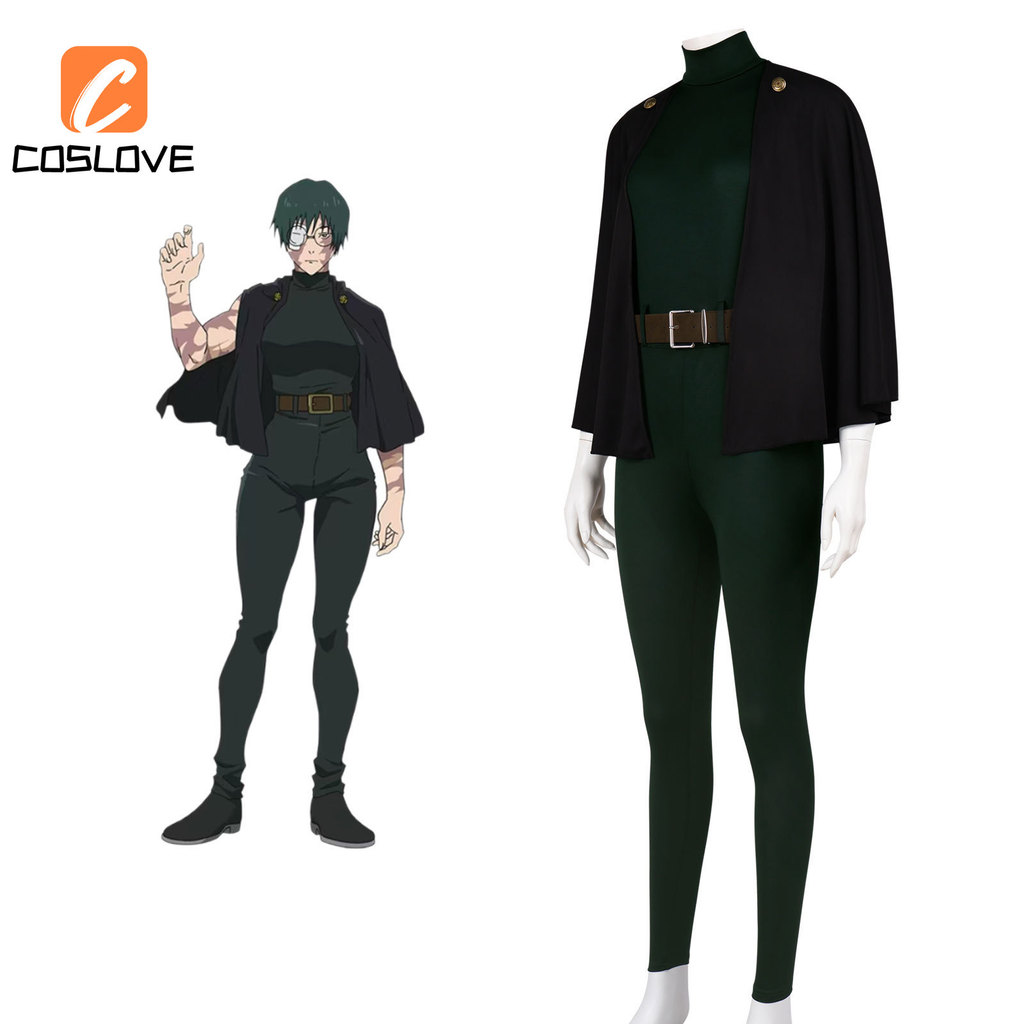 Trang phục cosplay anime Jujutsu Kaisen Zenin Maki Season 3 - bộ đồ hoàn chỉnh màu đen dành cho nữ