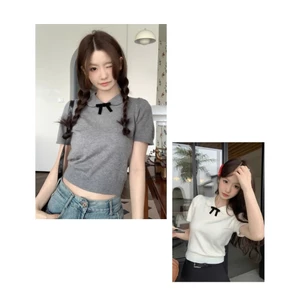 Áo cộc tay nữ phối cổ sen hottrend phong cách tiểu thư nhẹ nhàng XIMIMI SP428