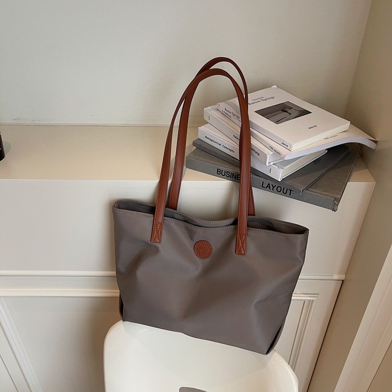 Túi xách nữ Túi Tote dung tích lớn có dây kéo và nhiều túi Túi đeo vai Nylon chống thấm nước nhẹ