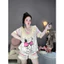 Bộ pijama nữ mặc nhà quần đùi lụa xước mềm mát freesize 54kg sang xinh dễ mặc- CN49