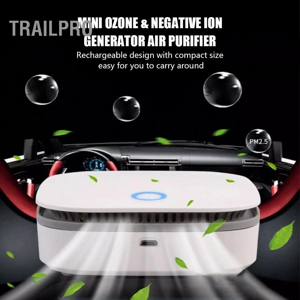 TrailPro Máy Lọc Không Khí Di Động Tạo Ozone O3, Ion Âm, Tiệt Trùng, Khử Mùi, Hẹn Giờ, 2 Chế Độ Cho Gia Đình, Xe Hơi, Văn Phòng