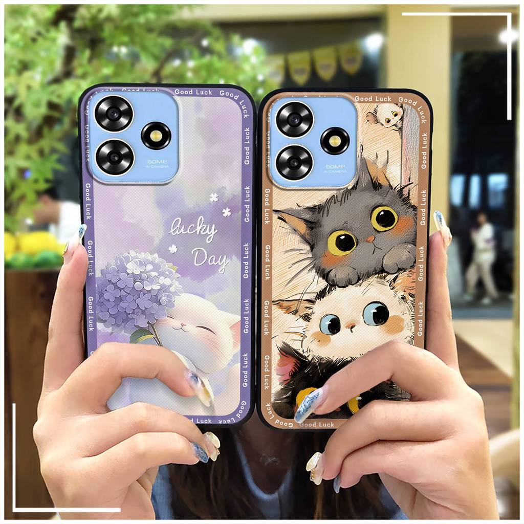 Ốp Điện Thoại Hoạt Hình Bền Đẹp Cho ZTE Blade A73 4G / V50 Smart / V50 Design 4G / Axon50Lite Silicone TPU Chống Va Đập Ốp Lưng Dễ Thương Bọc Toàn Bộ Chống Thấm Nước Chống Bụi Thiết Kế Thời Trang Động Vật