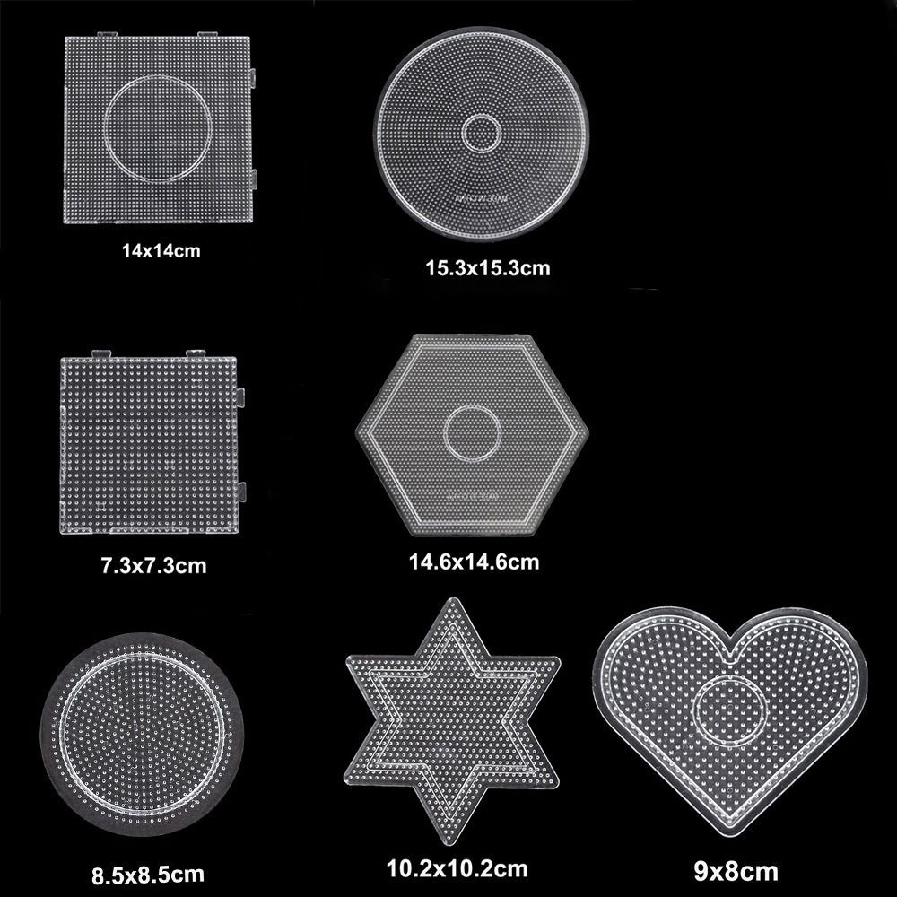 Bản mẫu hạt BORAGETE Perler, DIY Make Puzzle Hama Beads Tool 2.6mm Bean Board, Đồ thủ công sáng tạo Trang trí đồ trang trí chất lượng cao Tấm bảng xếp hình giáo dục DIY chịu nhiệt chất lượng cao