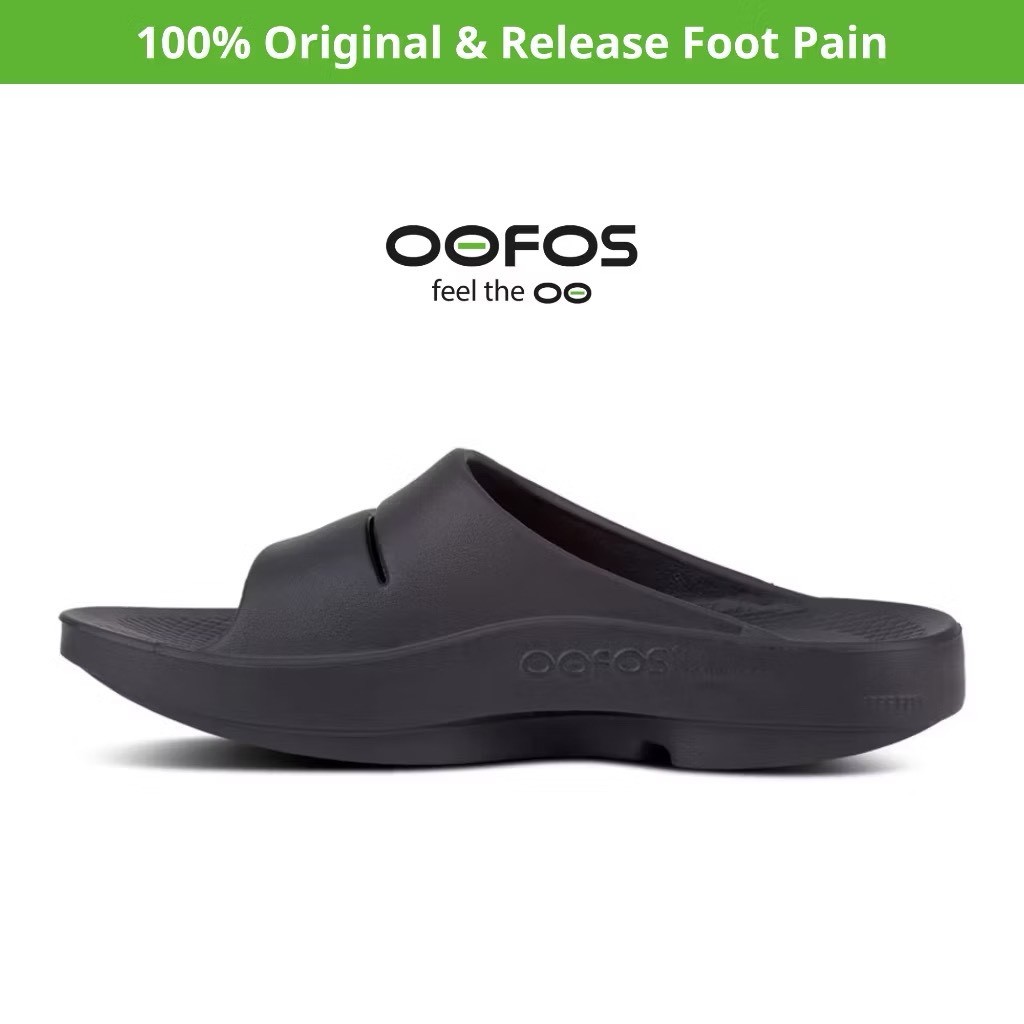 Dép phục hồi sức khoẻ chính hãng OOFOS - Dép Unisex Healthy - Đen