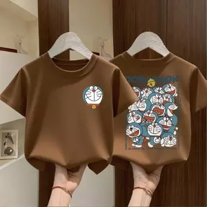 phù hợp ngắn tay thoải mái trang phục 3-15 tuổi cartoon trẻ em Hàn Quốc unisex Áo