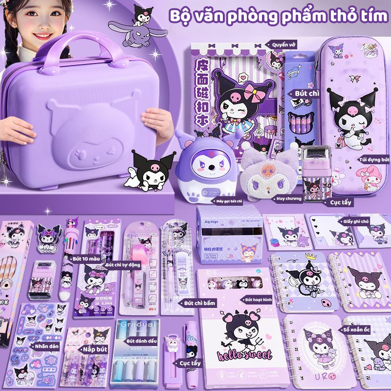 Bộ Quà Tặng Văn Phòng Phẩm Thời Thượng - Bao Gồm Túi Đựng Bút Đáng Yêu Và Đồ Dùng Học Tập Cao Cấp Cho Các Bé