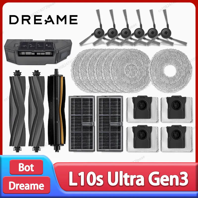 Dreame L10s Ultra Gen3 Robot Hút Bụi Bàn Chải Bên Chính Cây Lau Nhà Vải Hepa Lọc Bụi Túi Dự Phòng