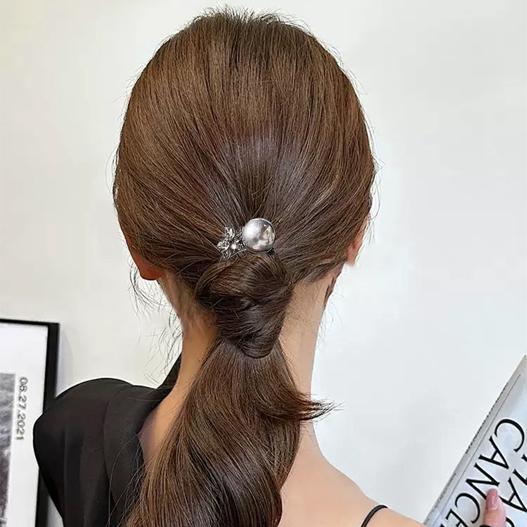 Kẹp Tóc Hình Chữ U Ngọc Trai & Kim Cương Giả, Phong Cách Trung Hoa Cho Hanfu