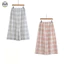 Quần gạc hai lớp phong cách Nhật Bản Muji, chất liệu cotton nguyên chất, thiết kế kẻ sọc rộng có túi, phù hợp mùa xuân và thu.