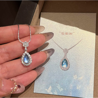 Vòng Cổ Mặt Dây Chuyền Giọt Nước Màu Trắng, Thiết Kế Sang Trọng Phù Hợp Với Ánh Sáng