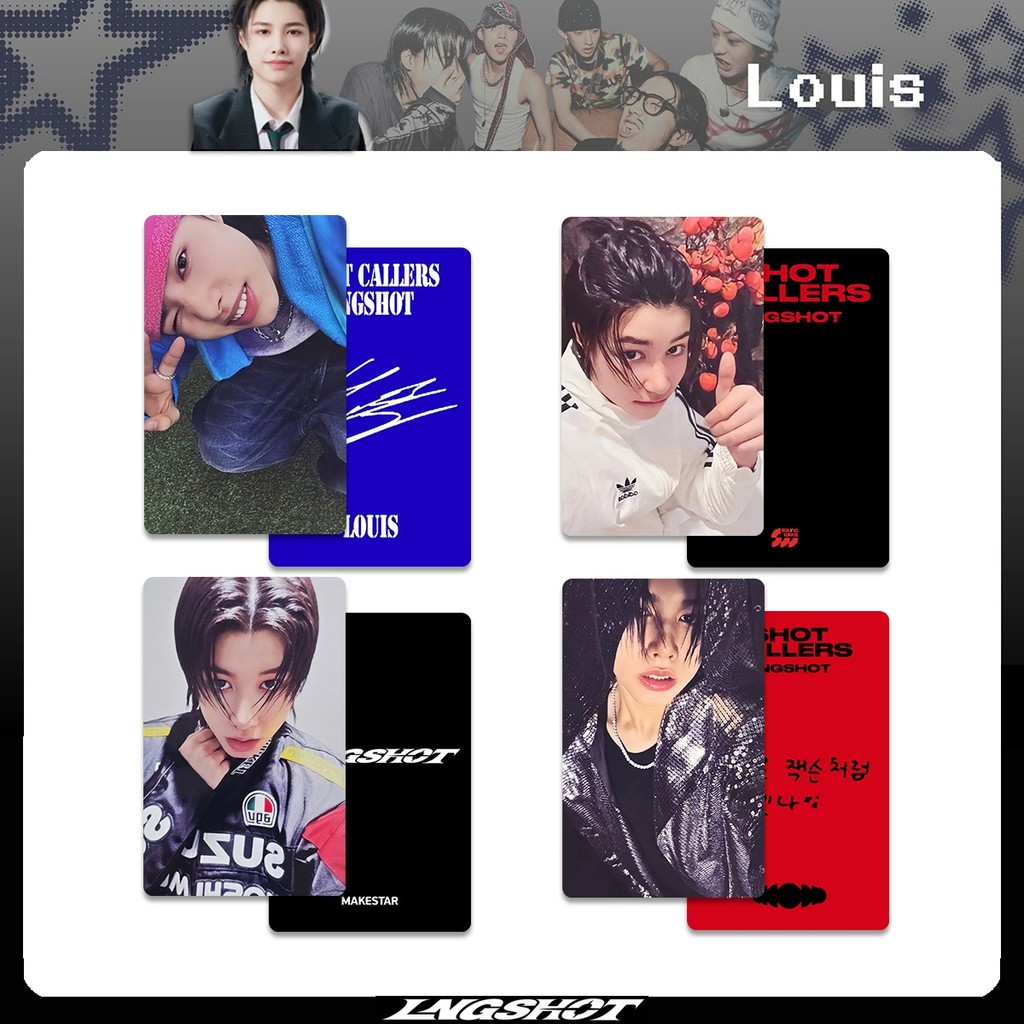 4 chiếc LNGSHOT SHOT CALLERS Album Photocards MAKESTAR MUSIC KOREA