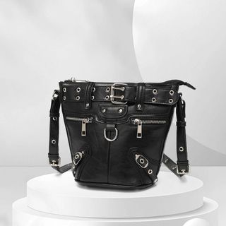 Túi Nữ Mùa Xuân Mùa Hè Cùng Phong Cách Thời Trang Công Nghiệp Nặng Liễu Móng Tay Túi Xe Máy Vai Messenger Xô Túi Nhỏ