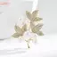 HFSHY Thời Trang Ngọc Trai Lá Thổ Cẩm Cho Nữ Cây Thổ Cẩm Quần Áo Áo Áo Trang Sức Dự Tiệc Phụ Kiện Quà Tặng VN