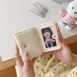 Da PU Dễ Thương In Hình Chó Nữ Ví Khóa Có Thể Gập Lại Nhiều Thẻ Ví Đựng Tiền Mặt Tiện Lợi