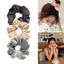 Mềm Mại Xoăn Tóc Scrunchie Co Giãn Dây Buộc Tóc Thời Trang Mũ Cho Hàng Ngày Bun Đuôi Ngựa