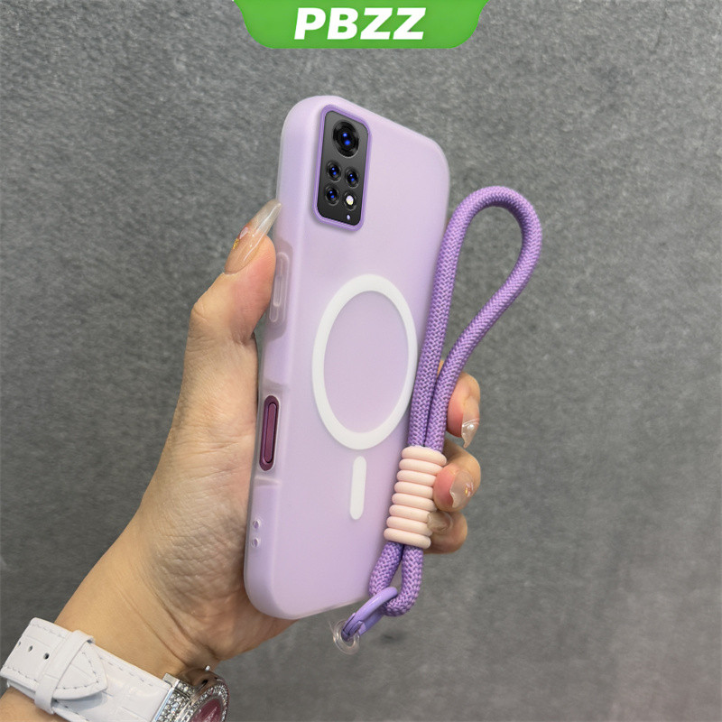 Ốp 2 trong 1 cho redmi note 11 4g note 11s redmi note 11 pro 5g Vỏ điện thoại chống sốc Thiết kế mới thẩm mỹ Vỏ thạch màu kép có dây buộc Từ tính không dây GDBSWX01