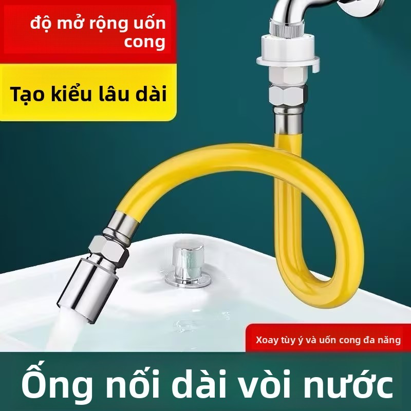 Vòi Nối Dài Ống Nối Dài Chống Bắn Dụng Cụ Tiện Dụng Giặt Bể Bơi Ban Công Đa Năng Cửa Thoát Nước Ống Nối Dài S H66