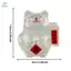 Kohaku Piggy Bank Kính Trong Suốt Maneki Neko Coin Jar Điêu Khắc Động Vật Dễ Thương Cho Tiết Kiệm Văn Phòng Tại Nhà