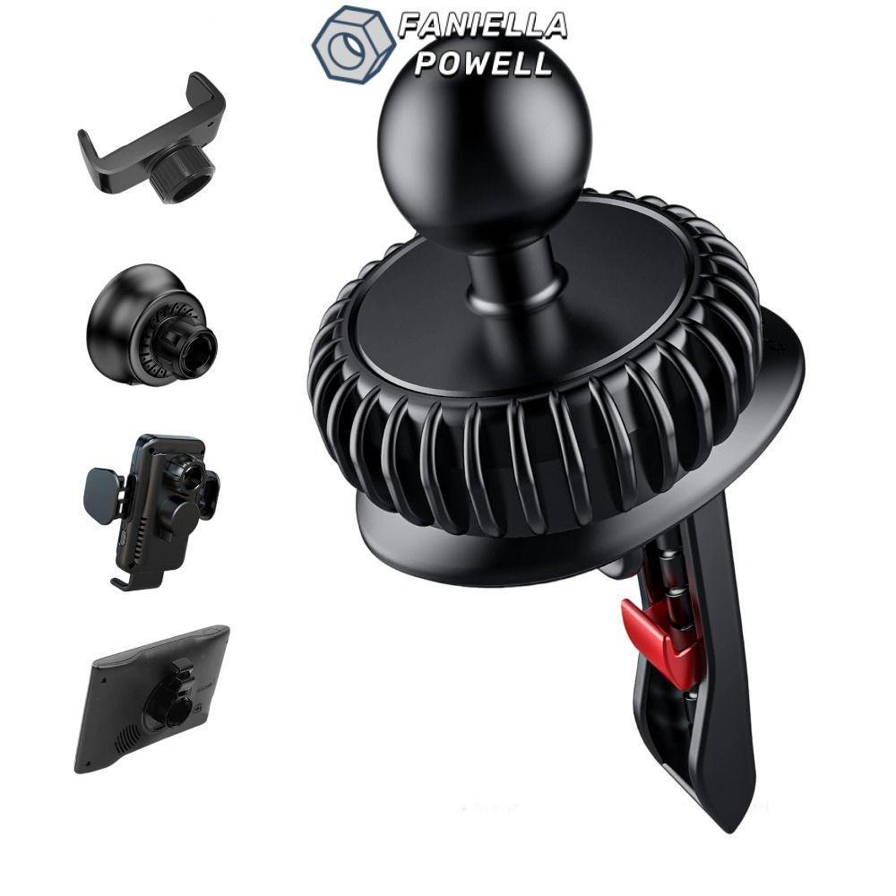 Kẹp thông hơi FANIELLAPOWELL, Giá đỡ điện thoại cầm bóng chung 17mm ổn định, Giá đỡ ổ cắm khí xoay hoàn toàn đa năng