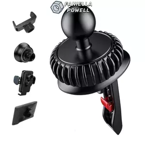 Kẹp thông hơi FANIELLAPOWELL, Giá đỡ điện thoại cầm bóng chung 17mm ổn định, Giá đỡ ổ cắm khí xoay hoàn toàn đa năng