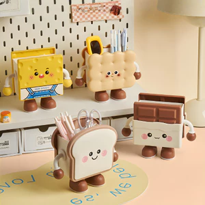 Ống Đựng Bút Cute Hình Bánh Mì, Hộp Đựng Bút Để Bàn Dễ Thương, Giá Đựng Đồ Học Tập Mini