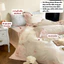 Bộ vỏ chăn ga gối 4 món lụa tone màu bánh bèo nhẹ nhàng MemminbeddingLuxury mang họa tiết hoa thêu nổi cực bền