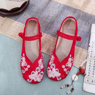 Qirong Sản Phẩm Mới Giày Vải Truyền Thống Cổ Hanfu Giày Thạch Đế Phong Cách Dân Tộc Thêu