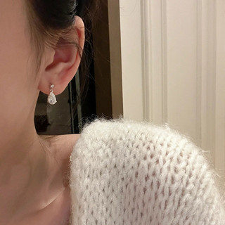 Bộ Trang Sức Phái Nữ Với Bông Tai Zircon Giọt Nước và Mặt Dây Chuyền Đa Năng