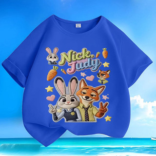 Áo thun cổ tròn thoải mái được thêu hình Judynick của Disney, được thiết kế dành riêng cho bé gái.