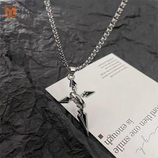 Mặt dây chuyền chữ thập cổ điển dành cho nam, phong cách punk, thời trang và phù hợp với áo sơ mi