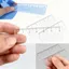 BEABOUT 1 Thước Thẳng, Túi Có Thước Mini Wave Line, Dụng Cụ Đo Vẽ Di Động Trong Suốt Thước Trường Học Văn Phòng