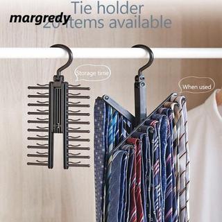 Giá đỡ khăn MARGREDY, giá treo cà vạt nhựa, dễ lắp đặt 20 hàng, tiết kiệm không gian, đa chức năng, dùng hàng ngày