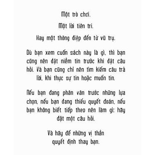 Sách - Vị Thần Của Những Quyết Định - The Book Of Answers - Bản Bìa Hồng/Bìa Đen (Trọn Bộ)