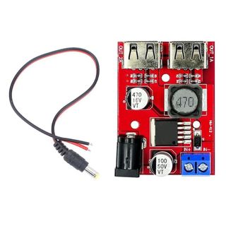 Bộ chuyển đổi bước xuống YSANH 3A, Bộ sạc bộ điều khiển USB kép đầu vào 6V-40V, Mô-đun cung cấp ống thoát nước thiết kế nhỏ gọn bền bỉ cho các thiết bị di động