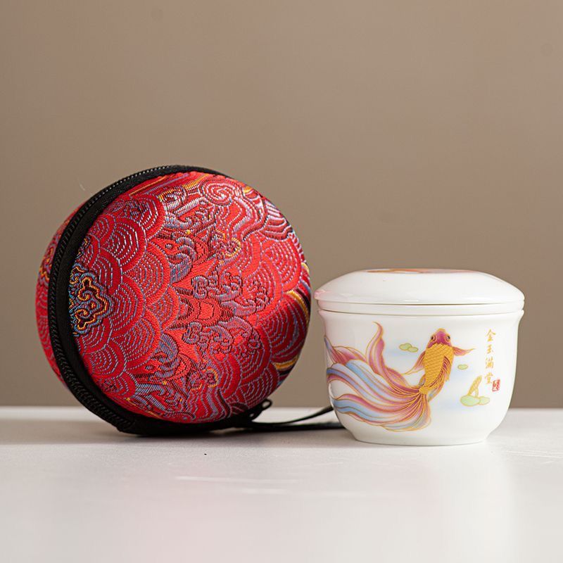 Bộ trà du lịch uống nước một người di động 110ml One Pot One Cup