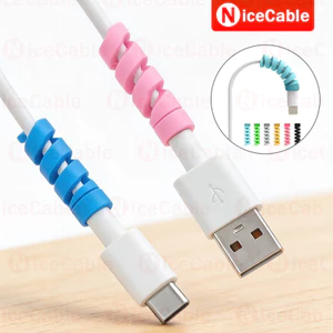 Giá đỡ bảo vệ cáp silicon Bộ sắp xếp dây cuộn xoắn ốc cho cáp tai nghe điện thoại