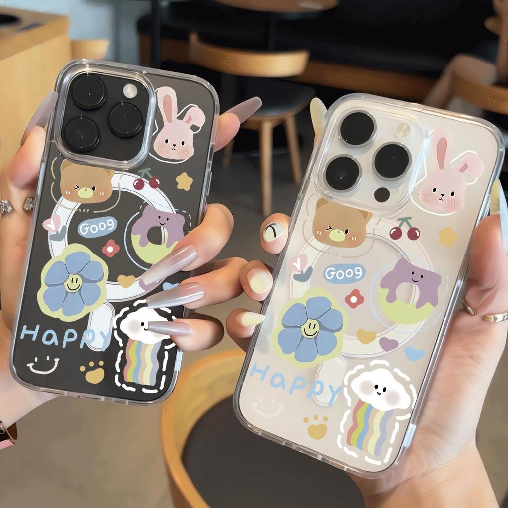 Món ghép đồ vật dễ thương phù hợp với 16vỏ điện thoại iPhone17Air vỏ hút từ14/13/11Pro