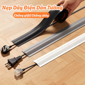 Nẹp Dây Điện Dán Tường 3M Nhựa PVC Cao Cấp, Bảo Vệ Dây Cáp Chống Giật, Chống Cháy Dễ Lắp Đặt