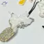 HFTOY Miếng Cây Dừa Handmade với Tinh Thể Sao Biển và Kim Sa Lấp Lánh, Phù hợp Gắn Túi hoặc Mặt Dây Chuyền