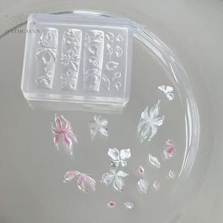 Khuôn silicon làm nail 3D hoa lily, vỏ sò, san hô, sao biển cho nail art DIY