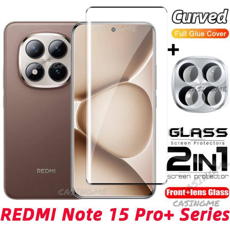Redmi Note 15 Pro + 5G Series Phim Bảo Vệ Màn Hình 2 Trong 1 Cho Redmi Note15 Note 15 RedmiNote15 15Pro + Pro Plus + 5G 2026 Full Cover Kính Cường Lực Mặt Trước Ống Kính Mặt Sau