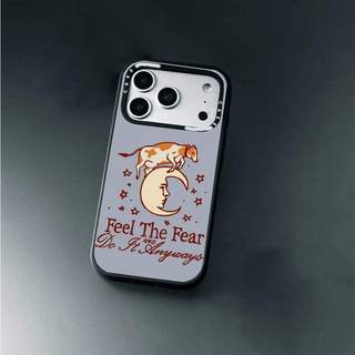 CASECASE X Feel the Fear Case White Camera Ring Edition Matte Đen Cứng Hút Từ Tính Tác Động Dành Cho Apple IPhone 13 14 15 16 17 Pro Max Air Plus Có Hộp