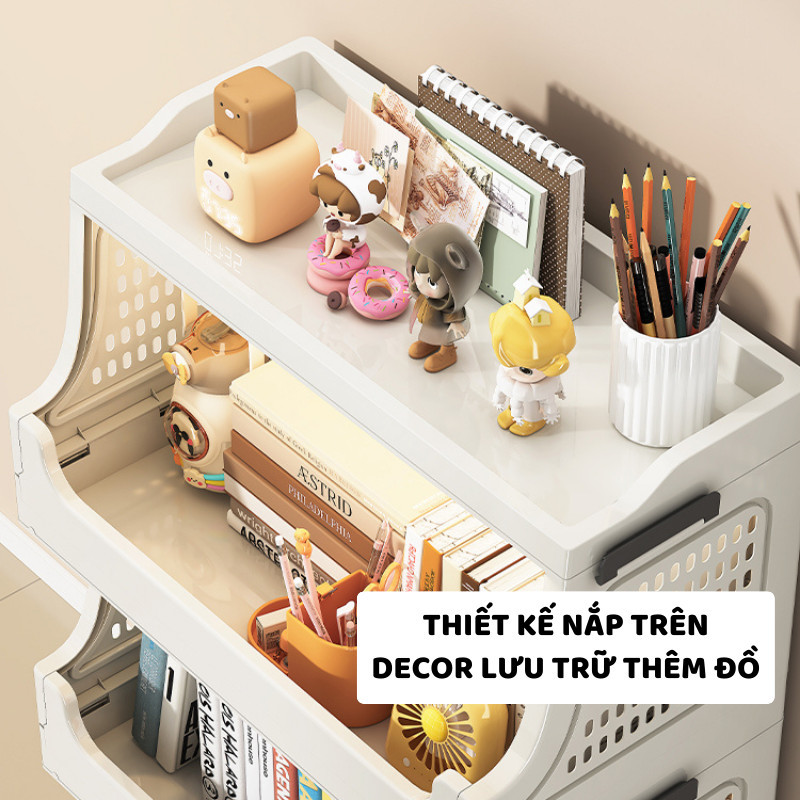 Tủ Kệ Đựng Sách ENODA HOME, Tủ Đựng Tài Liệu Văn Phòng Lắp Ráp Đơn Giản Có Bánh Xe Di Chuyển Tiện Lợi TUN052