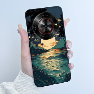 Dành Cho ZTE Blade A75 5G / Nubia Focus 5G / Nubia Calf 5G Ốp điện thoại Thỏ Tình Yêu Dễ Thương Màu Đen Ngộ nghĩnh Silicon Mềm Vỏ Bảo Vệ Mặt Sau