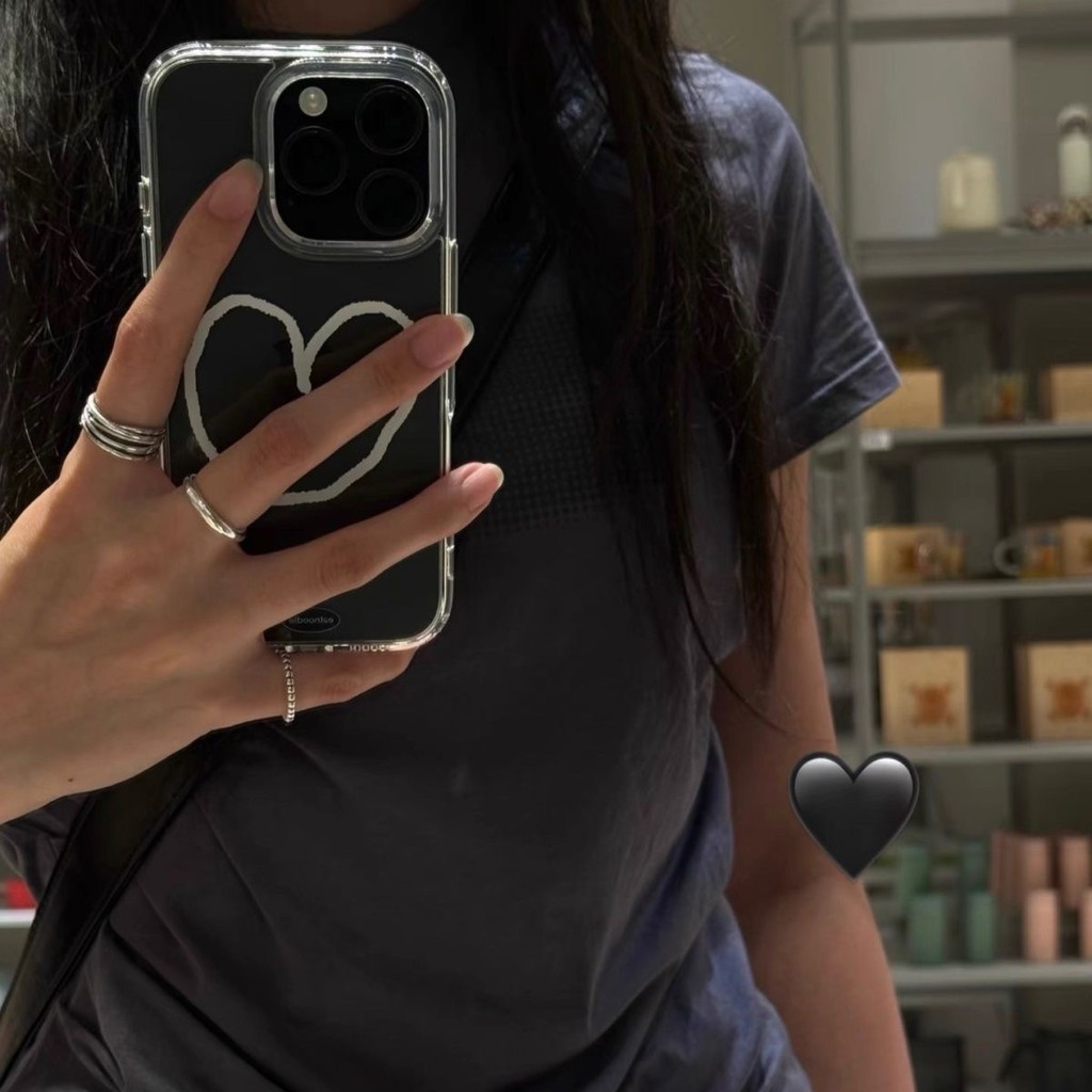 Keo dán mềm vẽ tay tình yêu thương ShouJiKe được áp dụng cho minh bạch iphone17/16/15promax / 14/13/12/11
