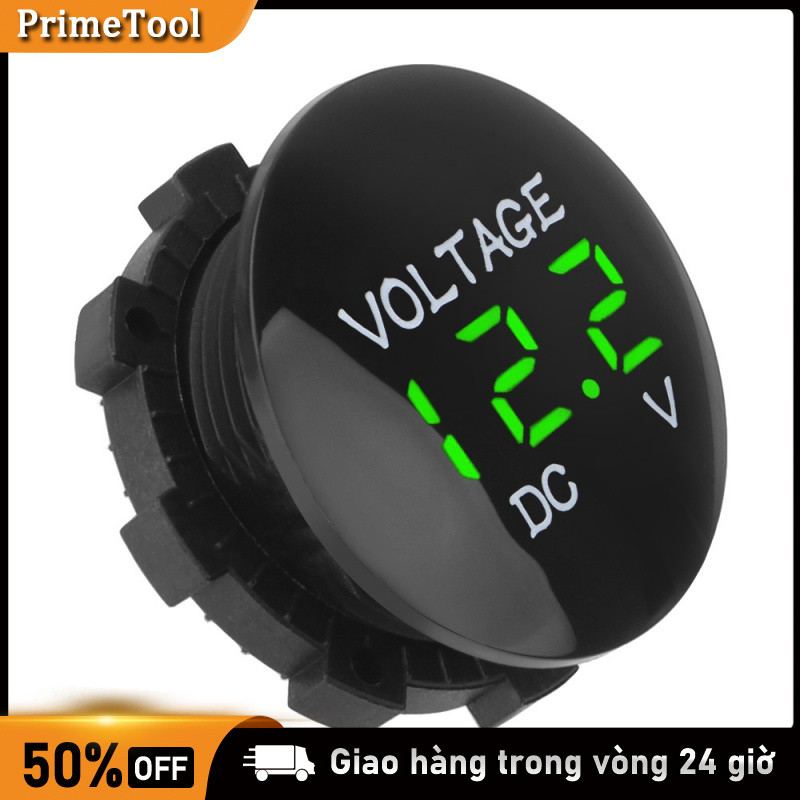 Vôn kế số 12V-24V chống nước nội thất Vôn Kế (Kỹ Thuật Số), Đồng Hồ Đo Số, Chống Thấm Nước, Tái Trang Bị