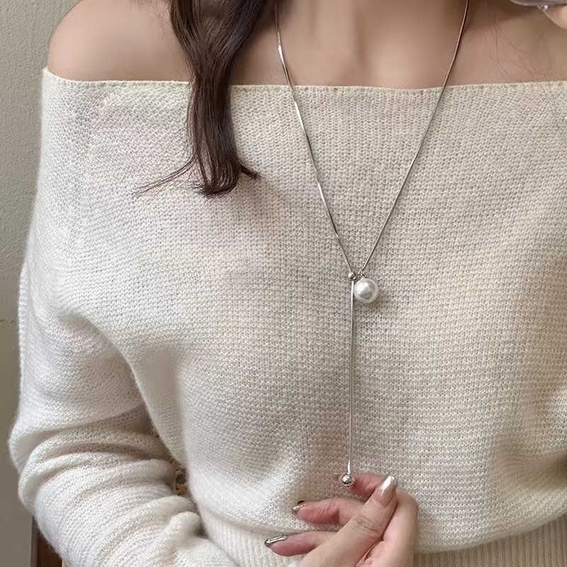 Mặt Dây Chuyền Ngọc Trai Điều Chỉnh Được, Phong Cách Hàn Quốc